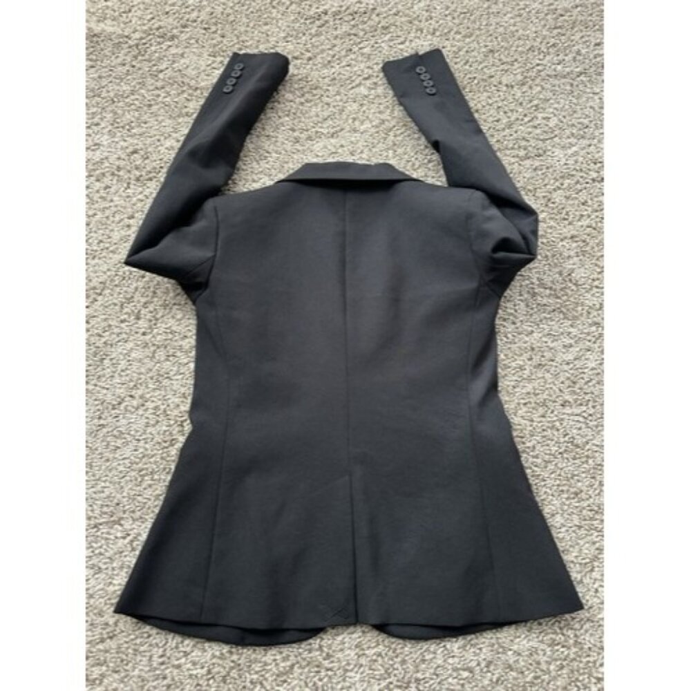 New York & Company Women Black Blazer Two Button Size 0 Jacket Career Wear - Picture 10 of 11